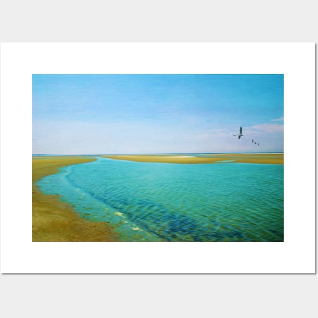 Low Tide on St Simons Island Wall Art by lauradyoung